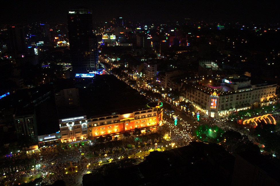 Ho Chi Minh City vista dall'alto, al 23simo piano dello Sheraton